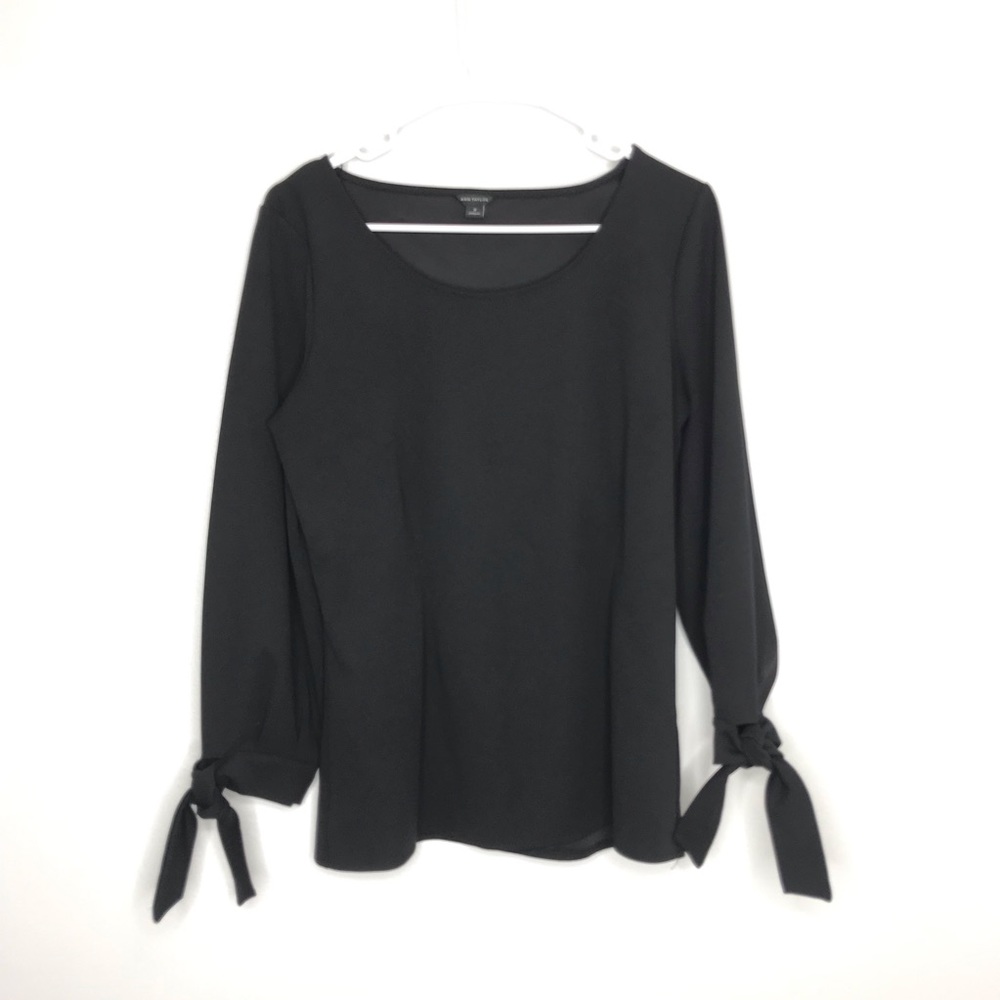 Ann Taylor Black Long Sleeve Blouse